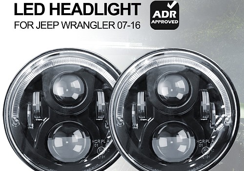 Photo of 80W 7-inch Round LED Headlights